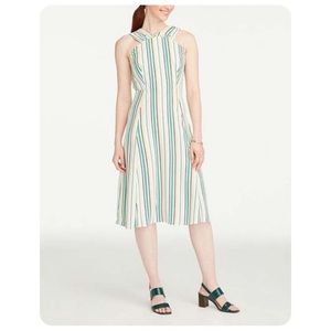 NWT Ann Taylor Green Striped Dress